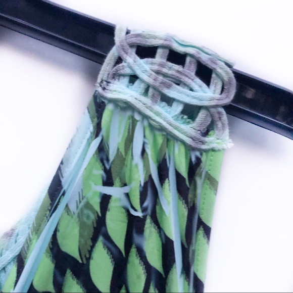 Boston Proper Tropical Plunge Stretchy Crochet Beach Long Casual Dress EUC XS - Picture 4 of 14